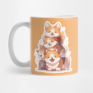 Stack of Corgis Mug